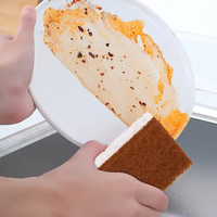 Masthome Nouvelle éponge à récurer multi-usages haute densité, absorbante, naturelle, pour laver la vaisselle, éponge en loofah avec éponge de nettoyage pour la cuisine