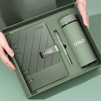 Carnet à feuilles mobiles personnalisé avec logo, coffret cadeau et stylo, ensemble de carnets en PU à couverture rigide pour entreprises sur mesure