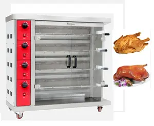 Peralatan dapur ayam Rotisserie Oven pemanggang ayam elektrik ayam panggang ayam 3 6 9 batang