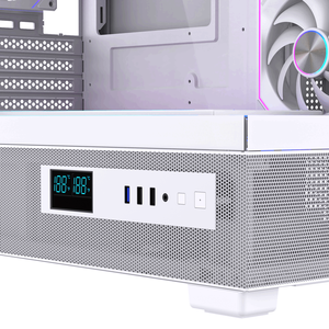 Lovingocool Nhà Máy Trực Tiếp Cung Cấp Trắng ATX Trường Hợp Máy Tính PC Chơi Game Tempered Glass Đầy Đủ Tháp Với Nhiệt Độ Hiển Thị - Product Image 6