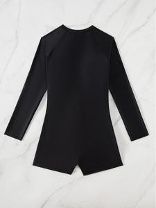 Traje de Baño de Una Pieza para Mujer, Manga Larga, Push-Up, Sexy, para Playa, con Bloques de Color, 2026 - Product Image 4