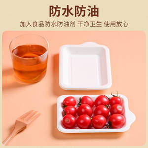 21KKE Gâteau Jetable Carré BBQ Servir Papier En Forme De Coeur Plaque Épaissie Durable - Product Image 2