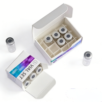Etiqueta Rectangular Profesional Impresa en Flexografía, Papel Brillante Resistente a la Decoloración, Vial de Péptidos de 2 ml