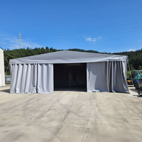 Abri de stockage en PVC avec structure en acier robuste, grande tente mobile rétractable pour atelier et entrepôt extérieur