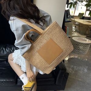 Fashion Ladies Large Capacity Straw Tote <b>Bags</b> Custom Woven Straw <b>Bag</b> Women Straw Handbag - Product Image 5