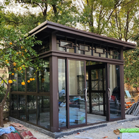 Pergola de jardin moderne en aluminium imperméable avec toit à lames motorisées, éclairage LED, gazebo extérieur pour patio, terrasse, piscine