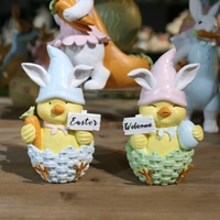 Grenzüberschreitende Oster-Deko: Moderne, Niedliche, Bedruckte Gummi-Figuren, Geschenk, Schreibtisch-Party-Ornamente, Kleine Hühnerpuppe für Zuhause und Kinder