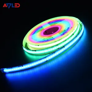 Wifi التحكم الذكية الطيرة وسيس LED 12V 24V COB بكسل شريط ليد ديجيتال قابل للتوجيه RGB لون الحلم COB LED قطاع ضوء