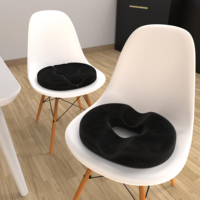 Coussin de chaise de bureau en mousse à mémoire de forme en forme de beignet, coussin de siège orthopédique médical en forme de beignet pour soulager la douleur du coccyx et la pression