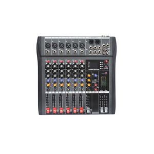 มิกเซอร์เสียงดิจิตอลแบบพกพา 6 แชนแนล ตัวเครื่องโลหะ พร้อมบลูทูธ USB XLR TRS อินพุต สำหรับงานแสดงสด - Product Image 1