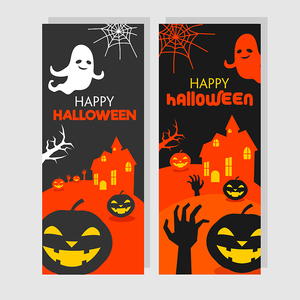 Cartes d'invitation d'Halloween personnalisées imprimées avec motif « Friandise ou farce », papier fantaisie et carton duplex, estampage à chaud - Product Image 5