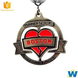 Medallones ganadores de la carrera afortunada de cobre grabado de <span class=keywords><strong>metal</strong></span> salvaje personalizado de 5k - Product Image 5