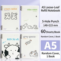A5 5 Löcher Spiral einfaches PP-gefüttertes Notebook 60 Blatt