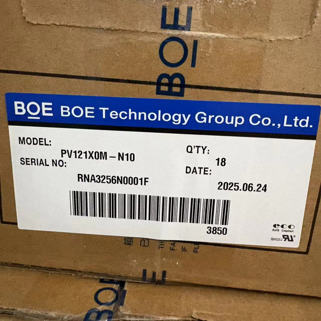 BOE 12.1" 1024x768 XGA Industrial LCD Panels PV121X0M-N10 EV121X0M-N10 12.1 Inch IPS TFT Display Module with Built-in LED Driver
