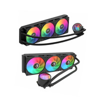 Refroidisseur de processeur liquide 360mm radiateur PC boîtier Argb ventilateur écran LCD avec affichage Kirin360 ventilateur CPU ARGB noir