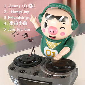 Juguete Educativo Infantil de Plástico ABS, Cerdito Hipster DJ con Luz y Música, Regalo Unisex - Product Image 2