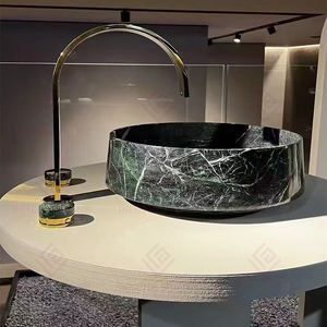 Groothandel Nieuw Ontwerp Custom Verde Alpi Groene Marmeren Gootsteen Kom Badkamer Stenen Wastafels Home Villa Hotel Decoratie - Product Image 2
