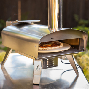 Forno per <span class=keywords><strong>Pizza</strong></span> con Base Rotante e Doppia Alimentazione, Mini Forno per <span class=keywords><strong>Pizza</strong></span> da Esterno per Cucina da Giardino - Product Image 1