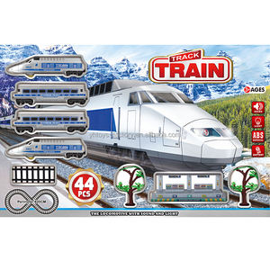 B/O Electric Bullet Train Set ABS G Train Slot Toys Silver <span class=keywords><strong>Ferrocarril</strong></span> de alta velocidad con sonido de luz de locomotora para niños y niñas Regalo - Product Image 3