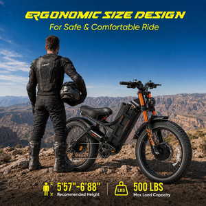 Vélo électrique eAhora Romeo Ultra II 2, cadre en acier haute teneur en carbone, 60V 80AH, double moteur, pour adultes - Product Image 4