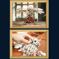 Bloques de Construcción Motorizados de Harry Hedwig Owl, Bloques de Construcción 3D, Juguetes con Alas Móviles, Accesorios de Potter, Juguetes de Regalo