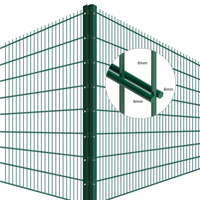 Valla de Malla Soldada de 3m de Altura 868 con Postes de 60x60mm para Máxima Seguridad