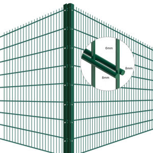 Clôture en treillis soudé <span class=keywords><strong>de</strong></span> 3 m <span class=keywords><strong>de</strong></span> haut, 868 mailles, avec poteaux <span class=keywords><strong>de</strong></span> 60x60 mm pour une sécurité maximale - Product Image 4