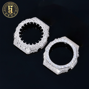 Buss Down GA2100 Moissanite Thorn Watch Case Luxury Gold Plated VVS Diamond Iced Out Watch Bezel Parts Hip Hop Jewelry - Product Image 1