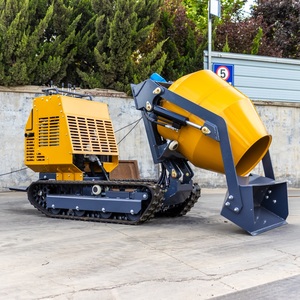 Camion-bétonnière sur chenilles à commande hydraulique avec cuve de mélange de ciment, mini-bétonnière avec <span class=keywords><strong>pelle</strong></span> et benne - Product Image 6