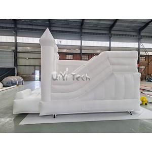 Trắng Inflatable Bouncer trượt Combo thiết kế cổ điển thiết kế mới người lớn lâu đài bouncy nhảy lâu đài với Slide - Product Image 4