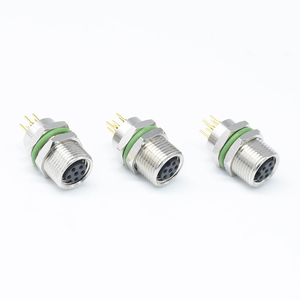 Conector Circular Hembra de 6 Pines M8, IP67 Impermeable, Contactos Chapados en Oro, Conector Industrial Automotriz - Product Image 2