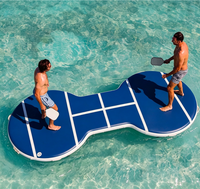 Plataforma Flotante Inflable para Jugar Pickleball en Aguas Abiertas, para Entusiastas de Deportes Acuáticos