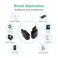 Adaptateur secteur USB AC/DC 5V 0.5A 1A 1.2A 1.5A 2A 2.A 2.4A 2.5A conforme aux normes EN/IEC 62368 61558 CE CUL FCC