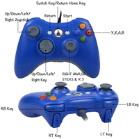 Manette de jeu filaire pour Xbox 360 PC Joypad de remplacement pour Xbox 360 Controller