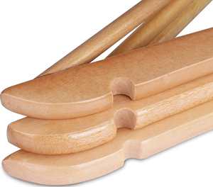 Perchas Madera Wholesales Custom Wooden Pant Skirt <strong>Coat</strong> Bikini Baby Kids <strong>Children</strong> Laundry Suit <strong>Hanger</strong> With Logo for Cloths Store - Product Image 5