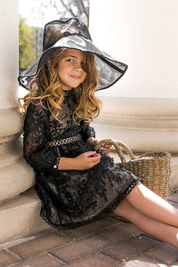 Vestidos de Verano para Niñas al por Mayor, Ropa Casual con Estampado Floral y Encaje de Malla - Product Image 5