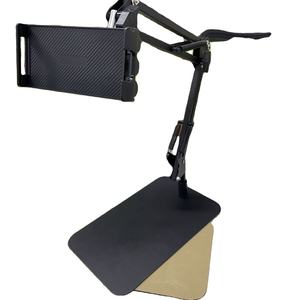 Soporte Universal Ajustable para Teléfono Móvil y Tablet de Aleación de Aluminio Negro, Soporte Plegable para Escritorio de 4-12 Pulgadas - Product Image 1