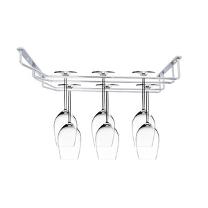 Support mural moderne et minimaliste en acier inoxydable pour verres à vin, suspendu, pour 5 à 9 verres, capacité de charge de 10 kg - Product Image 2