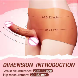 Pantaloni con Dildo Realistico Indossabile per Uomini e Donne Lesbiche, Morbidi Pantaloni con Dildo per Sesso Anale e <span class=keywords><strong>Masturbazione</strong></span> Femminile - Product Image 4