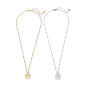 Collana con Ciondolo a Forma di Lettera H con Diamante 10x15Cm, Catena per Collo, Gioielli alla Moda in Acciaio Oro e Argento - Product Image 2