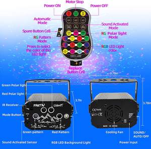 पोर्टेबल बैटरी-संचालित 3-इन-1 मिनी डिस्क बॉल ip65 एलईडी लेजर लाइट सफेद स्ट्रोब प्रभाव के लिए सक्रिय - Product Image 5