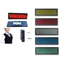 Insignia de nombre LED luminosa, placa de nombre LED magnética, insignia de Pin LED, USB, PC, portátil, desplazamiento programable, mensajes personalizados, etiqueta de nombre LED