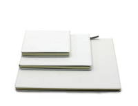 Cuir Pu blanc, taille personnalisée, adhésif, pour ordinateur portable, feuilles vierges, Sublimation, transfert de chaleur, impression UV, Agenda
