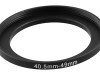 Adaptateur de filtre d'objectif d'appareil photo 40,5 mm-49 mm en alliage d'aluminium, mâle 40,5 mm vers femelle 49 mm, mise au point fixe, noir, usinage CNC personnalisé, non complet