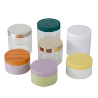 Xypackaging Pots en plastique PET PCR transparents vides de 89 mm, 500 ml, 500 g, 16 oz avec couvercles pour cosmétiques et soins de la peau