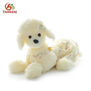 Poodle branco realista personalizado cachorrinho de pelúcia cachorro de pelúcia preto cachorro de pelúcia francês para venda