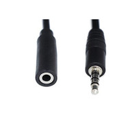 Câble audio en PVC noir femelle vers femelle, 3.5mm, usine chinoise, livraison gratuite
