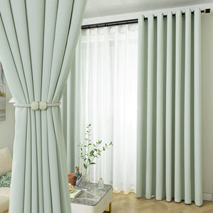 Rideau occultant épais en chenille <span class=keywords><strong>double</strong></span> face 100 % polyester, couleur unie, à œillets, pour maison, hôtel, salon - Product Image 2