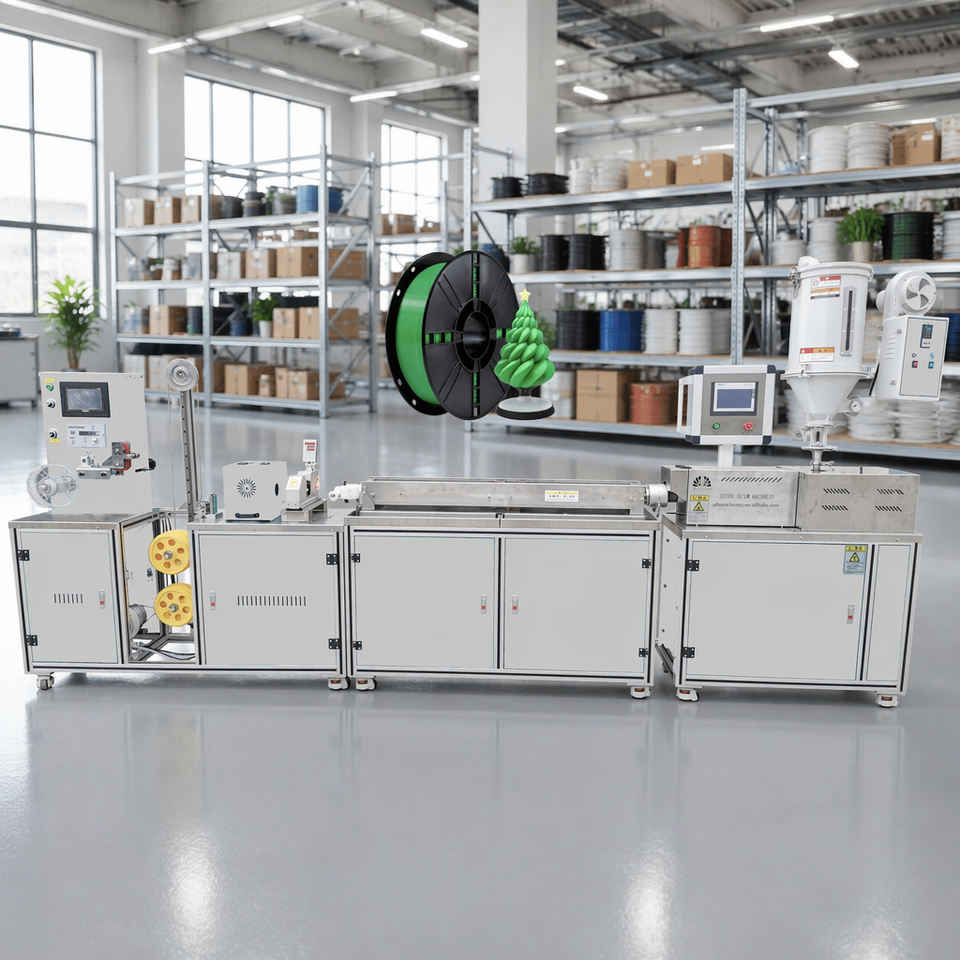 Extruder Line Machine 25-40KG/H 3D Printer Filament Plastic Extruder Machine Single Screw ...