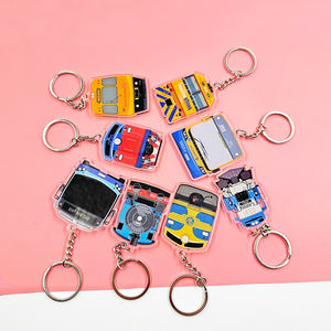 カスタム 透明 アクリル キーホルダー ロゴ入り カートゥーン グリッター エポキシ キーホルダー チャーム プラスチック キーチェーン アニメ アクリル キーリング オーダーメイド - Product Image 3